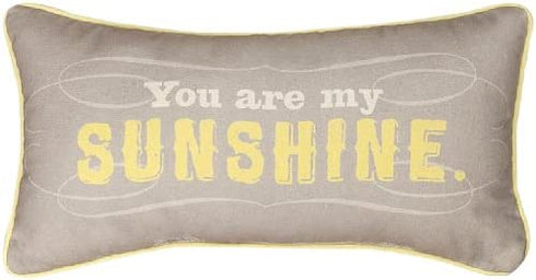 Manual Reversible Throw Pillow, You Are My Sunshine, 17 X 9-Inch