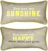 Manual Reversible Throw Pillow, You Are My Sunshine, 17 X 9-Inch