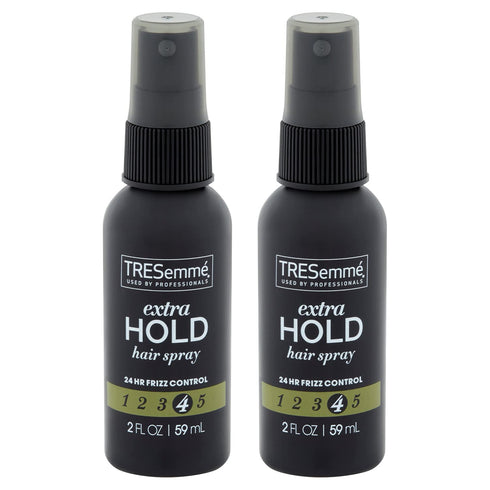 TRESemmé Tres Two Spray with Extra Hold Non-Aerosol Hairspray, Travel Size, Extra-Firm Control, Strong Hold with Touchable Feel, Humidity Resistant, Frizz Control, 2 pk – 2 oz Bottles