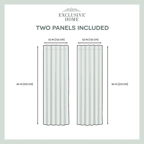 Exclusive Home Curtains EH8428-02 2-84H Velvet Hidden Tab Top Curtain Panel, 52x84, Navy, 2 Panels