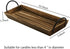 Aglary Wood Candle Holder with Metal Handle , Rustic Table Centerpiece Rectangle Decorative Tray for Display Candle, Dining Table, Wedding