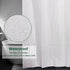 White Shower Curtain, 3D Hook Free Water Repellent PEVA Shower Curtain Liner Washable,72x74 inch