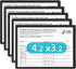 5 Pack CDC Vaccination Card Holder Immunization Record Vaccine Card Protector 3x4 Sleeve Covid Shot Card Protector Cover Clear Vinyl Plastic Sleeve (Black)