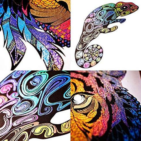 Glitter Pens 60 Set by Chromatek. Best Colors. 200% the Ink: 30 Gel Pens, 30 Refills. Super Glittery Ultra Vivid Colors. No Repeats. Professional Art Pens. New & Improved.