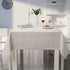 MikiUp Faux Linen Rectangle Tablecloth - Waterproof and Washable Slubby Texture Wrinkle Table Cloth, Indoor Table Cover for Kitchen Party and Banquets (58 x 84 inch, Ivory)