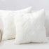 Cozy Bliss Set of 2 Faux Fur Pillow Covers Luxury Super Soft Plush Fleece Throw Pillowcase, Textured Knitted Cushion Cover Decorative Pillowcases for Sofa Couch Bed Chair Car (Cream, 18"x18")