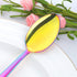 QIBOORUN Serving Spoons, 12 Pieces 8 Inches Serving Tablespoons, Large Spoons for Serving, Stainless Steel Solid Buffet Banquet Flatware Kitchen Basics Serving Spoon Big Ladle Spoon, Rainbow Color