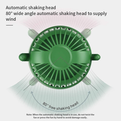 Personal Fan Small Desktop USB Desk Fan, Cactus Mini Handheld Table Rechargeable 80 Degree Auto Rotation Portable Fans, 3 Speeds Strong Wind, Quiet Operation Fan for Room Home Office Outdoor Travel