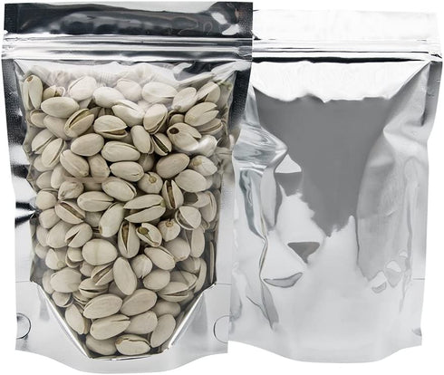 GooGou Resealable Zip Mylar Bag Food Storage Aluminum Foil Bags Smell Proof Pouches 6.3x9.4" 100pcs
