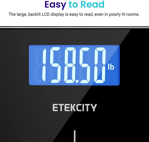 Etekcity Digital Body Weight Bathroom Scale with Step-On Technology, 400 Lb