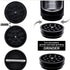Light-Up LED Transparent Airtight Storage Jars with Herb Grinder Magnifying Viewing Jar Portable Lightweight for Easy Storage and Carrying (BLACK)