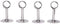 MroMax Wardrobe Pipe Bracket, 0.75Inch Dia, Ceiling Mounted Rail Rod Support Socket Silver Tone 4Pcs