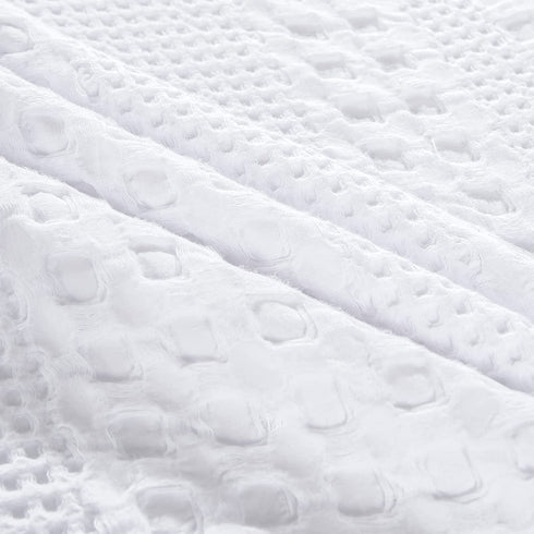 PHF 100% Cotton Waffle Pillowcases Standard Size, 2 Pack Soft Breathable Skin-Friendly Pillow Sham,Decorative Waffle Weave Pillow Case Covers, 20" X 26", No Filling, White