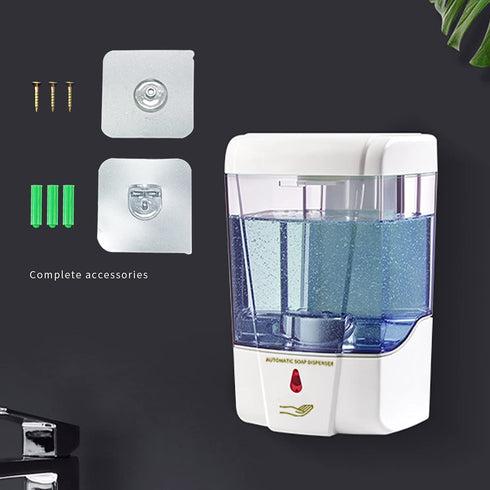 Hand Sanitizer Dispenser, Automatic Touchless Soap Dispenser, Infrared Sensor 600ml Gel/Liquid Soap Dispenser Wall Mount Operated for Hospital,Airport,Kitchen,Bathroom,Hotel¦ (White)