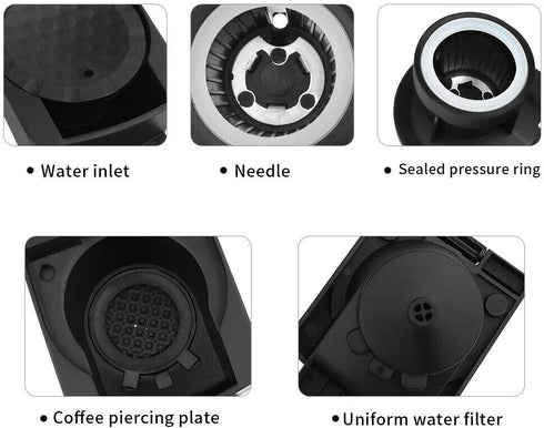 Sesama Converter for Dolce Gusto Machine to Brew Nespre**so Coffee Pod,Adapter from Compatible with:Dolce EDG606; EDG466 Genio2 ; EDG305 Mini Me EDG455TEX1 Melody