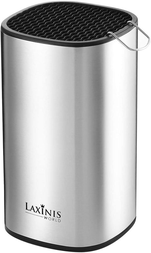 Universal Knife Block, Stainless Steel Knife Holder, Knife Organizer, Modern Rectangular Design, 8.5? by 5?(knives not included)