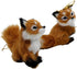 Kurt Adler 4.5-Inch Plush Set of 2 Fox Ornaments, Brown, 2 Piece