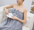 Towel Wrap for Women, Adjustable Shower Wrap Towel with Home Hotel Bathrobes Nightgown for Sauna Beach Pool Gym Travel - Gray XL