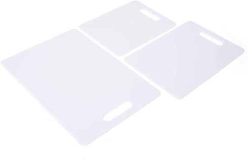 Farberware Plastic Cutting Board Set, Set of 3 Rectangle, White