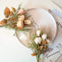 Artificial Dried Flowers Fake Silk Rose Flower Arrangements 2 Packs of Plastic Wheat Ears Bouquet Decor Home Decoration Centerpieces (Champagne)