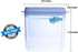 Formula Dispenser Container with Scraper Pop Up Food Container Airtight 600g 1700ml - Updated Design, Rectangle