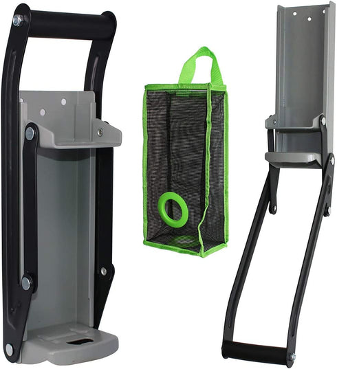 DIKOO Wall-Mounted Can Crusher for Recycling - Can Smasher with Plastic Bag for Aluminum Cans, Soda, Beer Can Crusher for Recycling Can. Suitable for 12 Oz. and 16 Oz. Cans (16OZ, Silver)