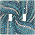 Chic Silver Grey Turquoise Blue Rhinestone Crystal Pattern Wall Plate Printing Durable Light Switch Cover Decorative Outlet Wall Plate Toggle Light Switch