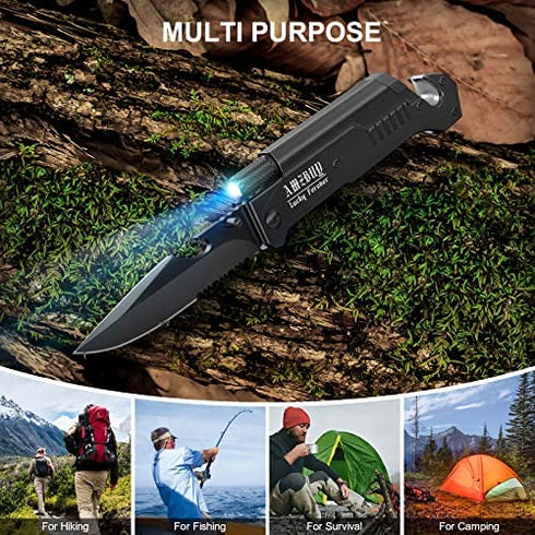 Valentines Day Gifts for Him Boyfriend: Stocking Stuffers for Men Dad Women Adults Present Idea, 7-In-1 Multi Tool Camping Fishing Cool Gadgets Birthday for Husband Who Have Everything Wants Nothing