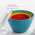 BINO Plastic Mixing Bowls with Lids Set - Plastic Mixing Bowl Set Prep Bowls for Kitchen
