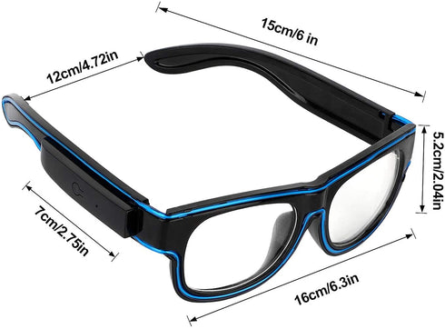 YouRfocus Wireless Led Light up Glasses Glow in The Dark for Rave Party, EDM (Green)