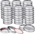 Regular Mouth Canning Lids and Rings - Gusoul 50 Count Mason Jar Lids & Rings/Bands Set for Regular Mouth Canning, Split-Type & Leak Proof Lids with Silicone Seals for Ball, Kerr Jars (70 mm, Sliver)