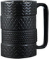 EPFamily 3D Cool Car Mug Tyre Tire Interior Durable Coffee Tea Cup Attractive Mugs Personalized Porcelain Gifts for Men Women Car Lover 14.5 oz Black