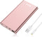 BONAI Portable Charger 12000mAh USB C Power Bank Battery Pack for Heated Vest High-Speed 3.0A Input/Output Compatible with iPhone 13/13 Pro Max/12/12 PM iPad Samsung Android-Blush Gold