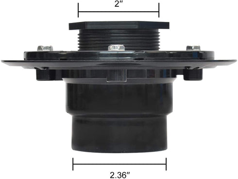 SaniteModar 2-in ABS Shower Drain Base can be used with any Size of Square and Linear Floor Shower Drain,It is Equipped with Threaded Joints and Rubber Joints¦¦