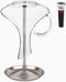 Wine Decanter Drying Stand with Silicone Head to Prevent Scratches-Detachable Shelf Decanter Rack Holder with Drip Catching Base with Wine Bottle Stopper, Decanter and Wine Glass NOT Included