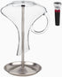 Wine Decanter Drying Stand with Silicone Head to Prevent Scratches-Detachable Shelf Decanter Rack Holder with Drip Catching Base with Wine Bottle Stopper, Decanter and Wine Glass NOT Included