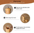 Haomacro Salt and Pepper Grinder Set, Wood Pepper Mills,Wooden Salt Grinders Refillable Manual Pepper Ginder with Acrylic Visible Window,Ceramic Grinding Core- 6.5 InchesPack of 2