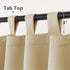 RYB HOME Outdoor Patio Curtains - Blackout Waterproof Porch Curtains & Drapes Privacy Protect Sunight Block for Pavilion Pergola Porch Canopy, 1 Panel, W 52 x L 84 inch, Cream Beige