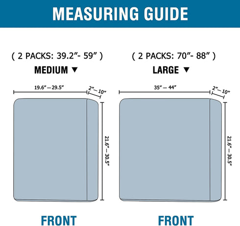 H.VERSAILTEX Super Stretch Individual Seat Cushion Covers Sofa Covers Couch Cushion Covers Slipcovers Featuring Thick Jacquard Textured Twill Fabric (2 Piece Medium Sofa Cushion Covers, Sand)