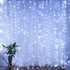Brightown Hanging Window Curtain Lights 9.8 Feet Dimmable, Connectable with 300 Led, Remote, 8 Lighting Modes, Timer for Bedroom Wall Party Indoor Outdoor Decor, Pure White (Curtain is Not Included)