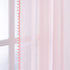 MISS SELECTEX Linen Look Pom Pom Tasseled Sheer Curtains - Rod Pocket Voile Semi-Sheer Curtains for Living and Bedroom, Set of 2 Curtain Panels (42 x 95 inch, Baby Pink)