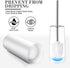 IXO Toilet Brush and Holder, 2 Pack Toilet Brush with 304 Stainless Steel Long Handle, Toilet Bowl Brush for Bathroom Toilet-Ergonomic, Elegant, Durable(Upgraded)