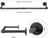 OROPY Industrial Pipe Clothes Rack 38.4", Heavy Duty Detachable Wall Mounted Black Iron Garment Bar, Multi-purpose Hanging Rod for Closet Storage, Black (Two Base)