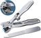 Nail Clippers for Men Thick Nails - Professional Extra Large Heavy Duty Toe Nail Clippers for Seniors, Stainless Steel Wide Jaw Opening No Splash Fingernail Cutters Long Handle with Catcher File
