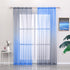 Autumn Dream Linen Ombre Sheer Curtains Voile Rod Pocket Blue and Grey Gardient Semi Sheer Curtains for Bedroom Living Room Nursery, 52by84 inch (2 Panels)