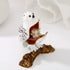 Hand Painted Enamel Bird Trinket Box, Hinged Jewelry Organizer with Crystals, Ring Earrings Storage, Unique Home Decor Figurine Keepsake Collectible, Personalized Elegant Handmade Ornament (Snowy Owl)