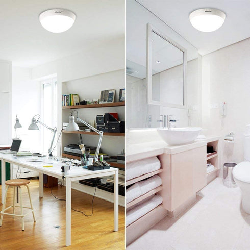 eSenlite Ceiling Wall Surface Mount Radar Motion Activated LED Light Fixture, up to 900lm Dusk to Dawn Capable for Residential Commercial and Industrial Lighting Applications