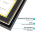 Space Art Deco, 11x14 Picture Frame with 2 Opening for Two 5.5x8.5 Business Licenses with Mat or 11x14 Frame Without Mat.Wall Display Horizontal or Vertical, High Definition Glass (Black with Silver Beveled Design)