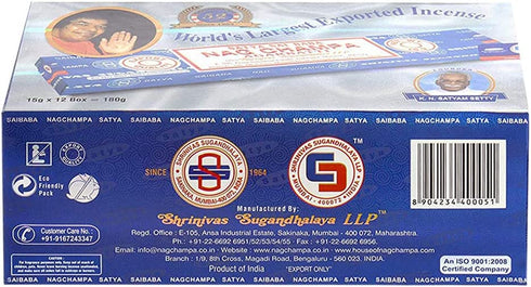 Nag Champa Incense Sticks 15g x 12 And Incense Stick Holder Bundle Insence Insense Satya Incense