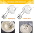 2022 Hand Mixer Electric, 5 Speeds Selection Portable Handheld Kitchen Whisk, Lightweight Powerful Handheld Electric Mixer Stainless Steel Egg Whisk with 2 Beaters & 2 Dough Hooks for Cake, Baking, Cooking